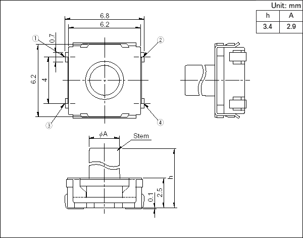 alps轻触开关规格书