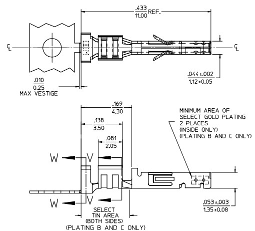 MOLEX连接器43030-0002参考图纸