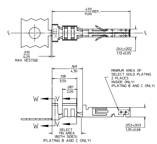 MOLEX连接器43030-0003参考图纸