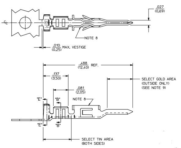 MOLEX连接器43031-0001参考图纸